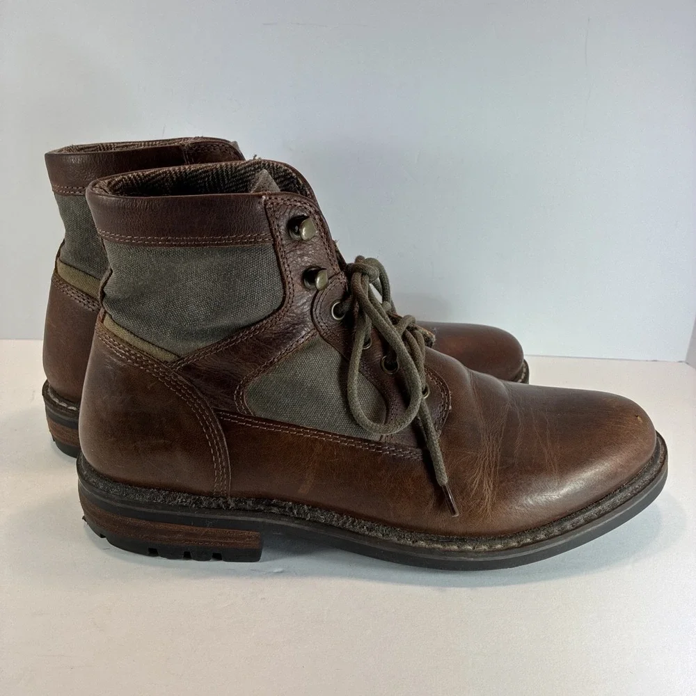 Men's 9.5 Boots Crevo Chestnut Brown Leather Boots Reginald 200 GUC Shearling
